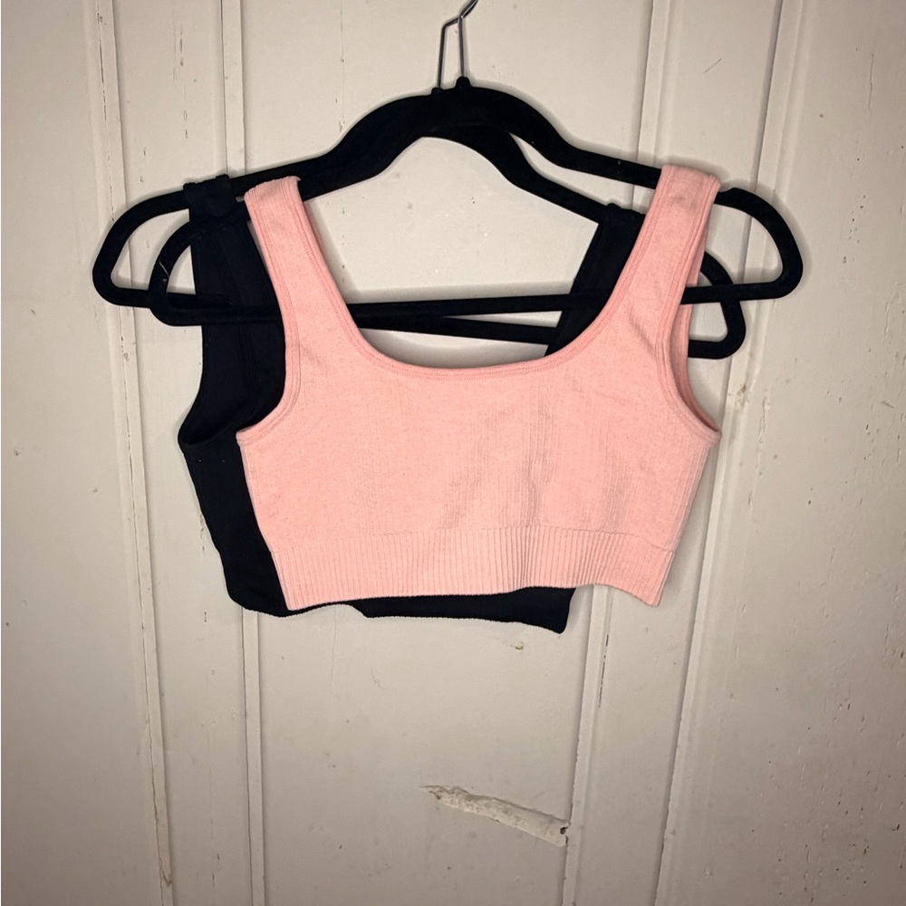 Pink and Black Women's Sport Bras